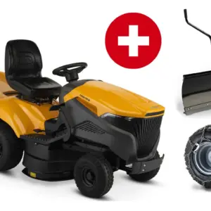 STIGA Rasentraktor Estate 792 W – Winterpaket mit Schneeschild & Schneeketten
