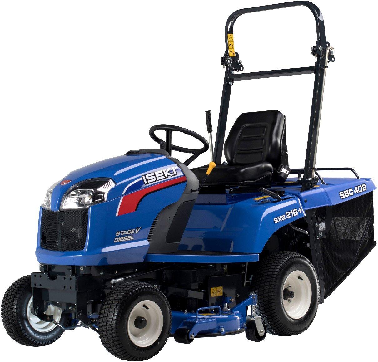 ISEKI SXG 216 M (Modell 2025) – Diesel-Rasentraktor mit StVZO-Paket & mechanischer Fangkorbentleerung