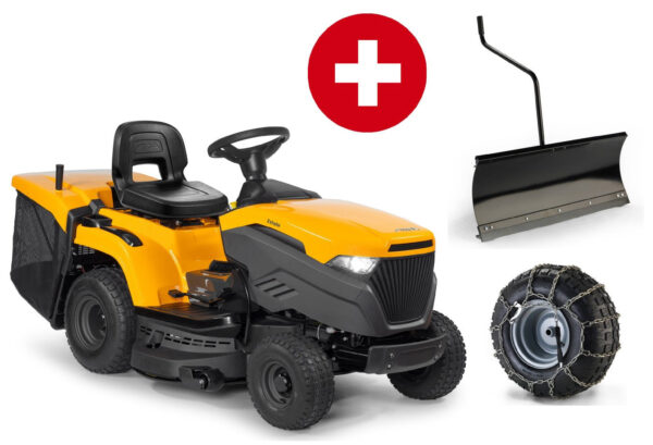 Stiga Rasentraktor Estate 598 – Winterpaket mit Schneeschild und Schneeketten